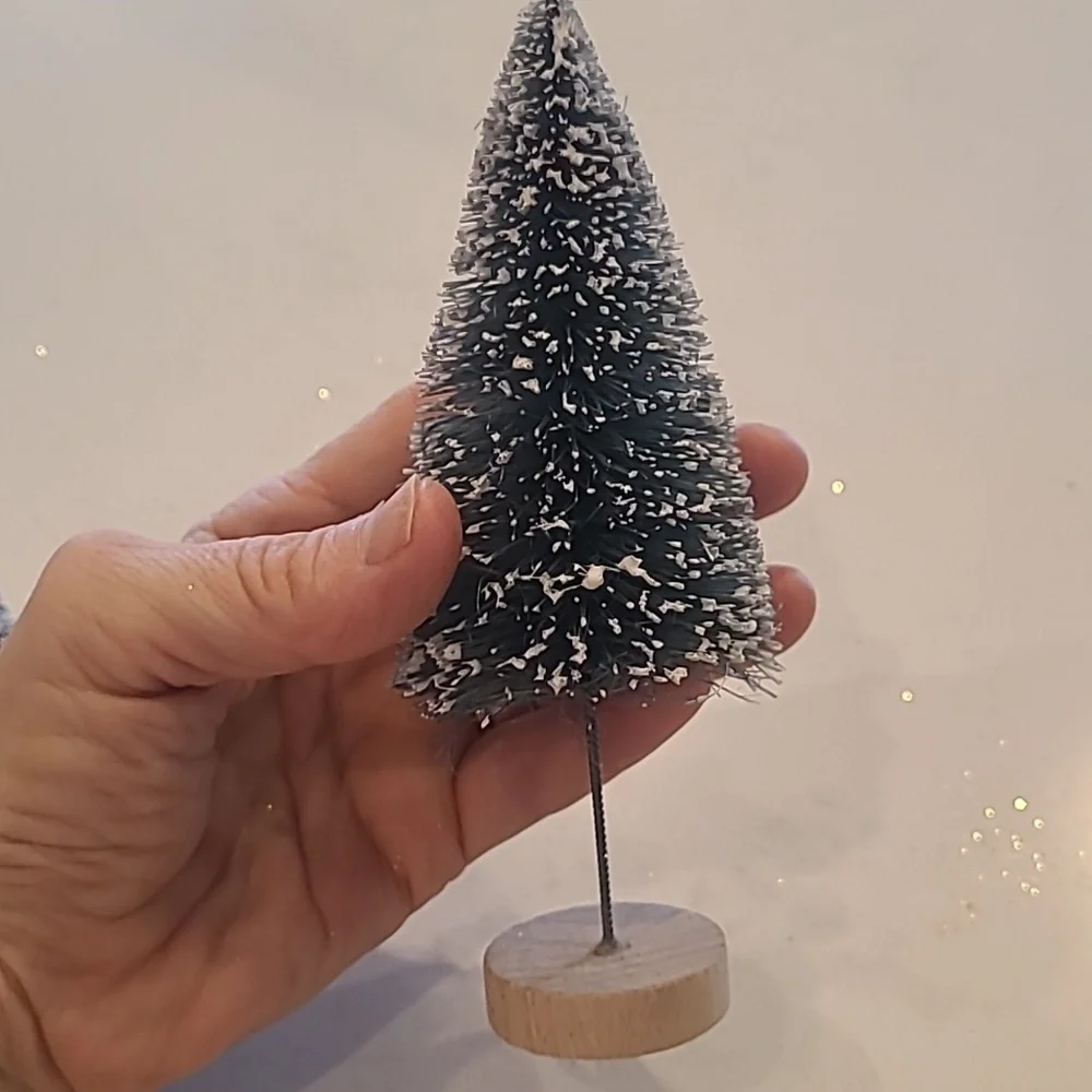 Pottery Barn NWOT Bottlebrush Green Trees
